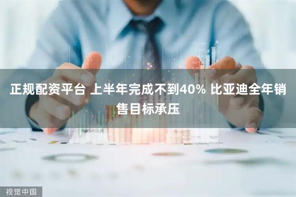 正规配资平台 上半年完成不到40% 比亚迪全年销售目标承压